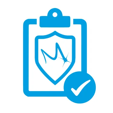 Covid Response Icons Cyan Operating Protocols