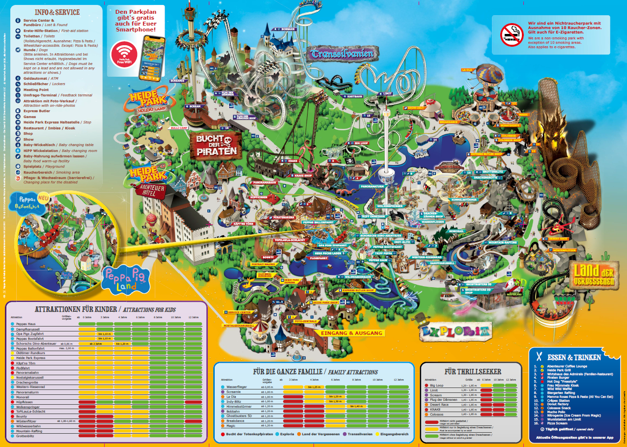 Heide Park Resort Parkplan 2020