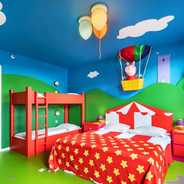 Peppa Wutz Hotelzimmer / Lüneburger Heide Hotel, Niedersachsen.