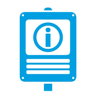 Covid Response Icons Cyan Infotmation Signage