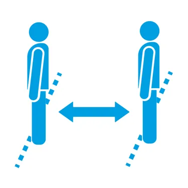 Covid Response Icons Cyan Queue Distancing